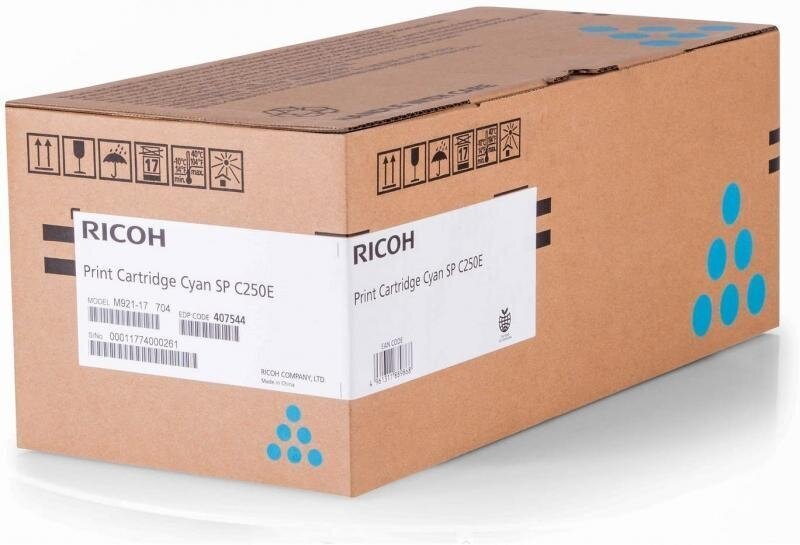 Ricoh 407544 SP C250E, mėlyna kaina ir informacija | Kasetės lazeriniams spausdintuvams | pigu.lt