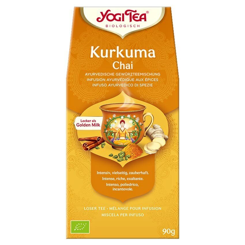 Prieskoninė arbata su ciberžole Kurkuma Chai, biri, Yogi Tea, 90g kaina ir informacija | Arbata | pigu.lt