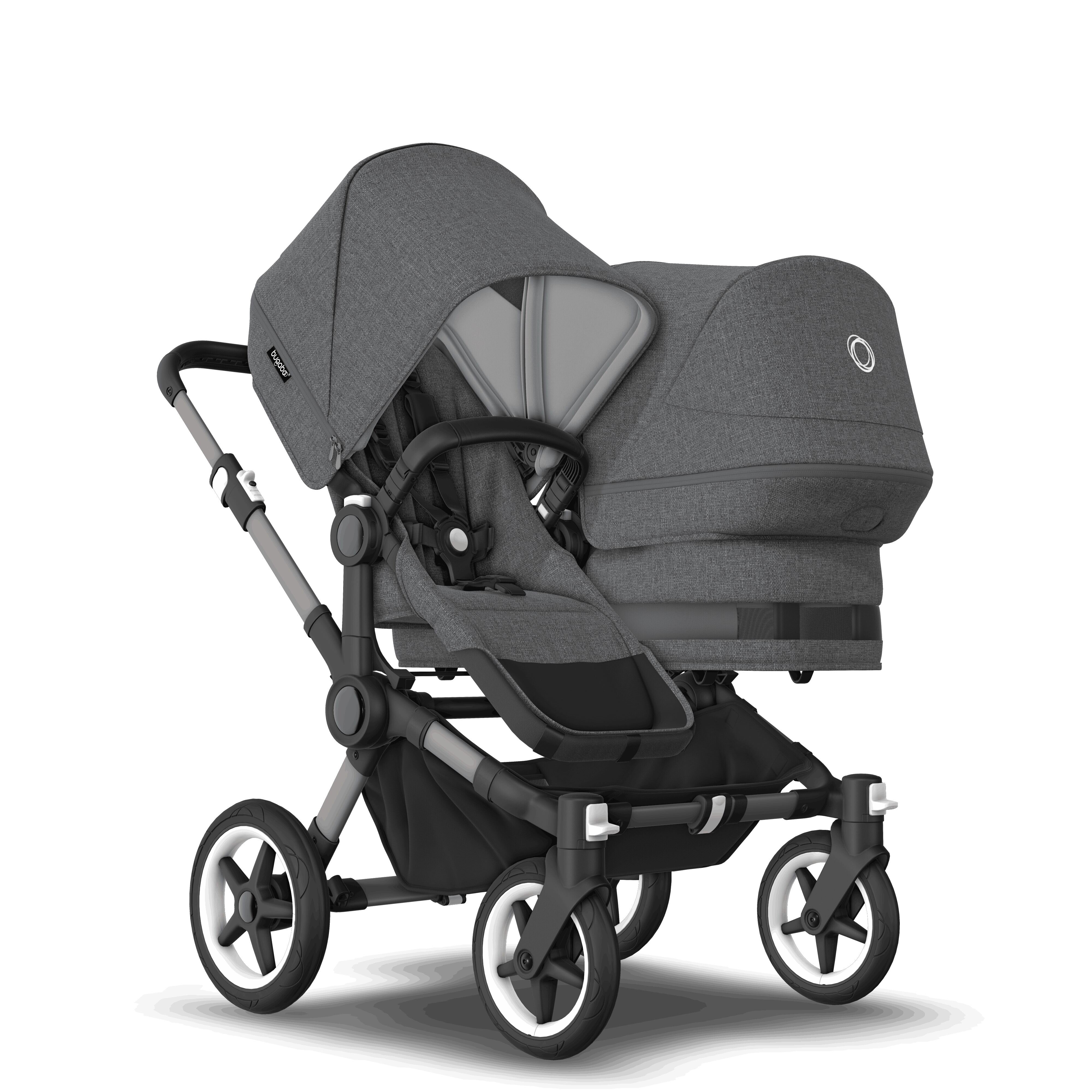 Bugaboo Donkey 5 Duo universalus vežimėlis pametinukams, Graphite/Grey  Melange-Grey Melange kaina | pigu.lt