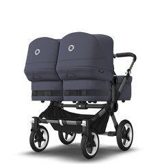 Bugaboo Donkey 5 Twin universalus vežimėlis dvynukams, Graphite/Stormy Blue-Stormy Blue kaina ir informacija | Vežimėliai | pigu.lt