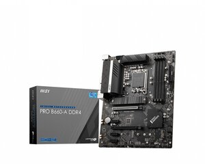 MSI PRO B660-A DDR4 Processor family Intel kaina ir informacija | Pagrindinės plokštės | pigu.lt