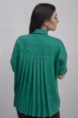 Льняная блуза, зеленая цена и информация | Женские блузки, рубашки | pigu.lt