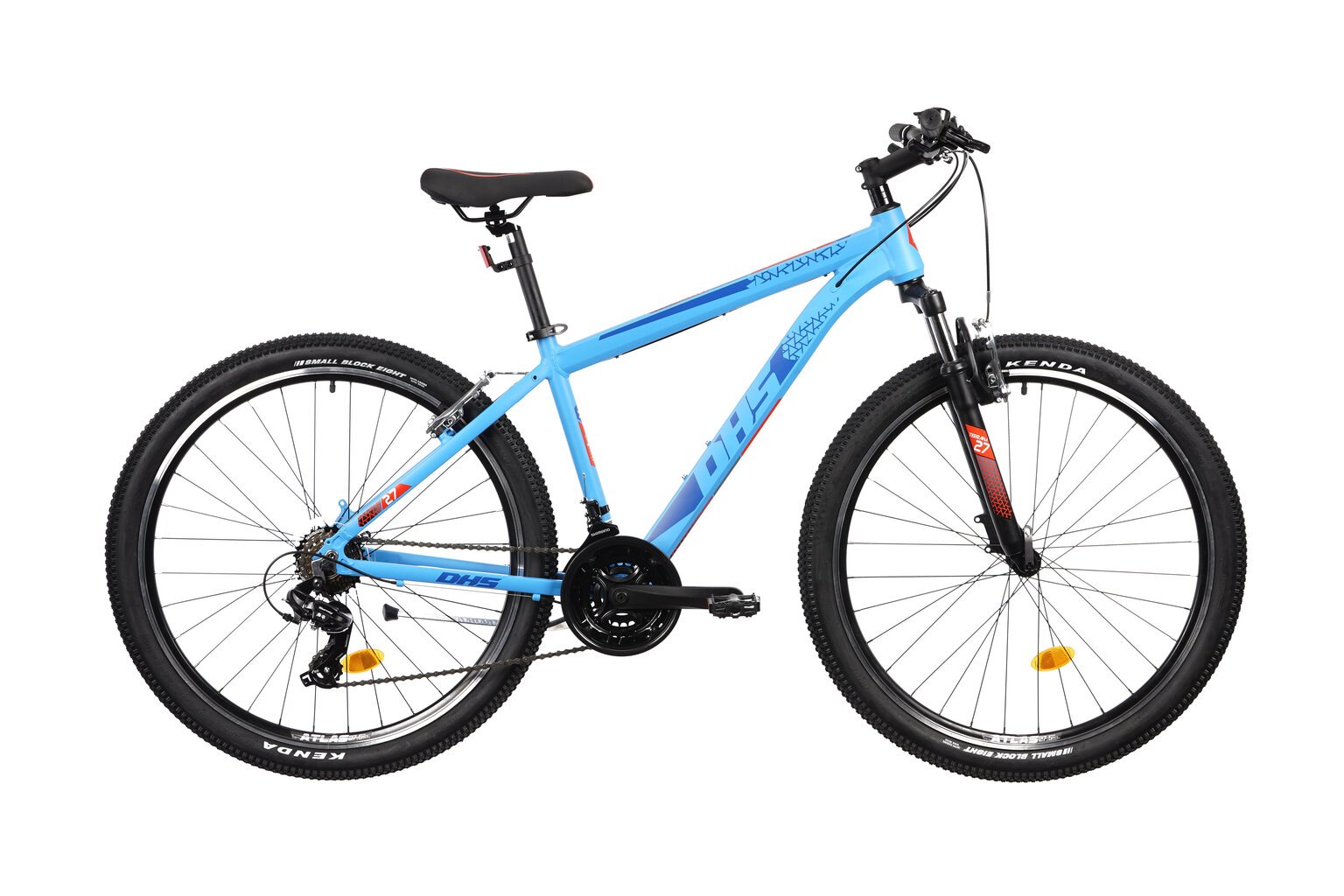 Kalnų dviratis DHS 2723 27.5", mėlynas kaina ir informacija | Dviračiai | pigu.lt