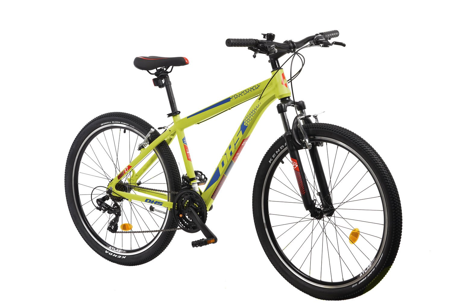 Kalnų dviratis DHS 2723 27.5", žalias kaina ir informacija | Dviračiai | pigu.lt