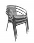 Lauko baldų komplektas Cyprus Rectangle/O 140/8, pilkas/juodas kaina ir informacija | Lauko baldų komplektai | pigu.lt