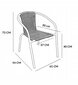 Lauko baldų komplektas Cyprus Rectangle/O 140/8, pilkas/juodas kaina ir informacija | Lauko baldų komplektai | pigu.lt