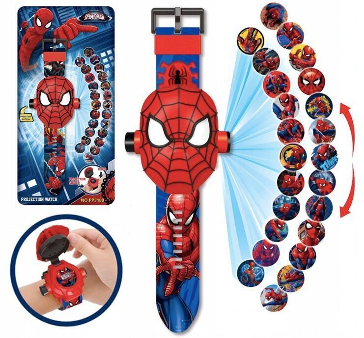 Skaitmeninis laikrodis su projektoriumi Spiderman kaina ir informacija | Lavinamieji žaislai | pigu.lt