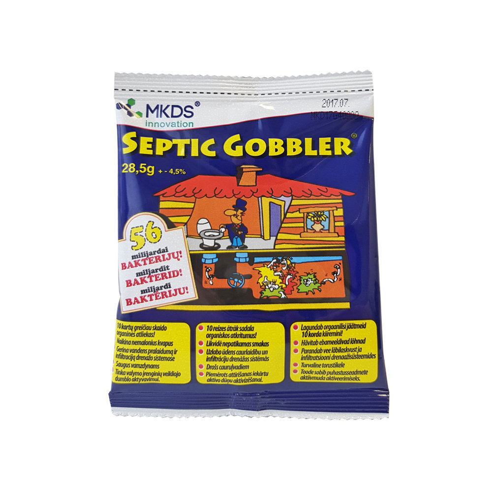 Mikroorganizmai kanalizacijoms MKDS Septic Gobbler, 28.5 g kaina ir informacija | Mikroorganizmai, bakterijos | pigu.lt