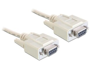 Delock Cable serial Null modem 9 pin female / female 3 m kaina ir informacija | Kabeliai ir laidai | pigu.lt
