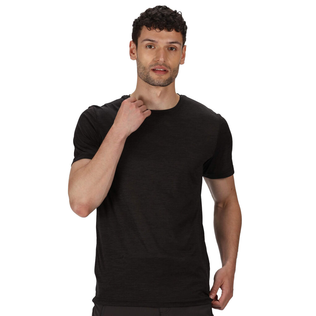 Marškinėliai vyrams Regatta Fingal Edition, juodi цена и информация | Vyriški marškinėliai | pigu.lt