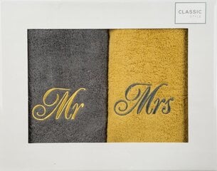 Набор полотенец Mr&Mrs,, 2 штуки цена и информация | Полотенца | pigu.lt