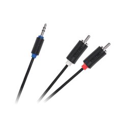 Kabelis Cabletech 3.5 AUX - 2xRCA 3m kaina ir informacija | Kabeliai ir laidai | pigu.lt