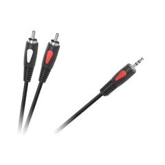 Kabelis Cabletech Eco-Line 3.5 AUX - 2xRCA 1m kaina ir informacija | Kabeliai ir laidai | pigu.lt