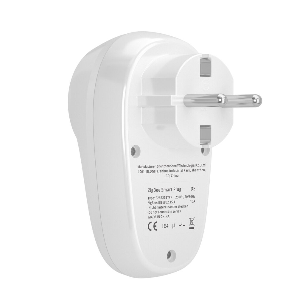 Smart socket Sonoff S26R2ZB-TPF Išmanusis Zigbee elektros lizdas цена и информация | Elektros jungikliai, rozetės | pigu.lt