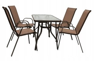 Комплект уличной мебели Barbados Duo 120/4, коричневый цена и информация | Комплекты уличной мебели | pigu.lt