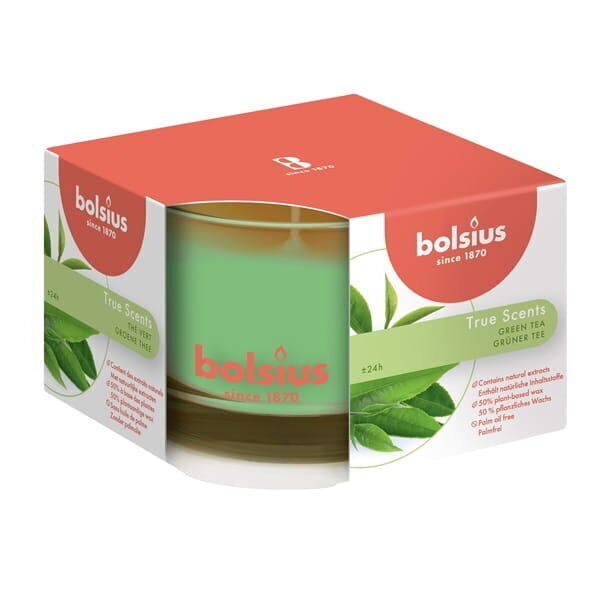 Bolsius kvapioji žvakė True Scents, 6,3x9 cm, žalia arbata kaina ir informacija | Žvakės, Žvakidės | pigu.lt