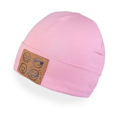 TuTu plona medvilninė kepurė mergaitėms, rožinė kaina ir informacija | Kepurės, pirštinės, šalikai mergaitėms | pigu.lt