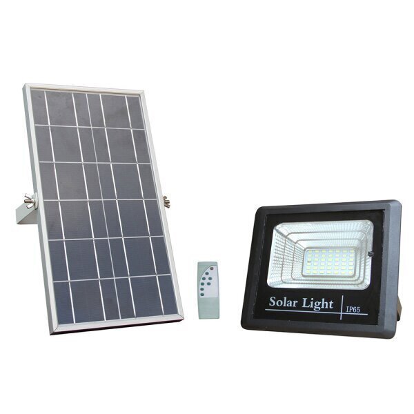 LED prožektorius su saulės kolektoriumi ir nuotolinio valdymo pultu 16W/6000K/1300Lm kaina ir informacija | Lauko šviestuvai | pigu.lt