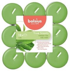 Чайные свечи Bolsius True Scents, 18 шт., зеленый чай цена и информация | Подсвечники, свечи | pigu.lt