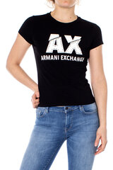 Футболка женская Armani Exchange, черная цена и информация | Футболка женская | pigu.lt