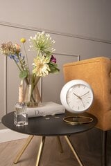 Laikrodis stalo Globe L ø21 cm, baltas kaina ir informacija | Laikrodžiai | pigu.lt
