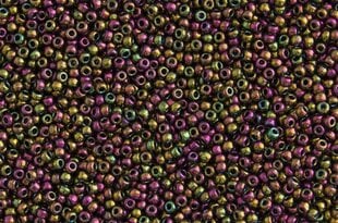 TOHO biseris Higher Metallic Iris Purple/Green(504) 11/0 10g цена и информация | Принадлежности для изготовления украшений, бисероплетения | pigu.lt