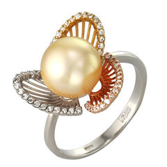 Золотое кольцо с бриллиантами и жемчугом 09SC5000677 09SC5000677 цена и информация | Кольца | pigu.lt