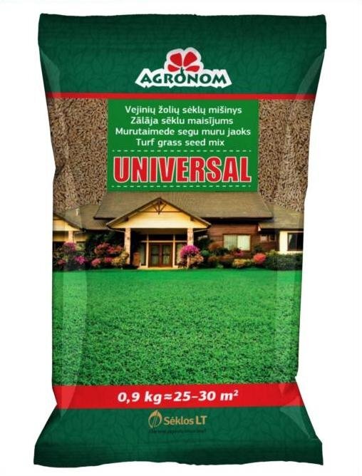 Vejinių žolių sėklų mišinys Universal, 0,9 kg цена и информация | Vejiniai žolių mišiniai | pigu.lt