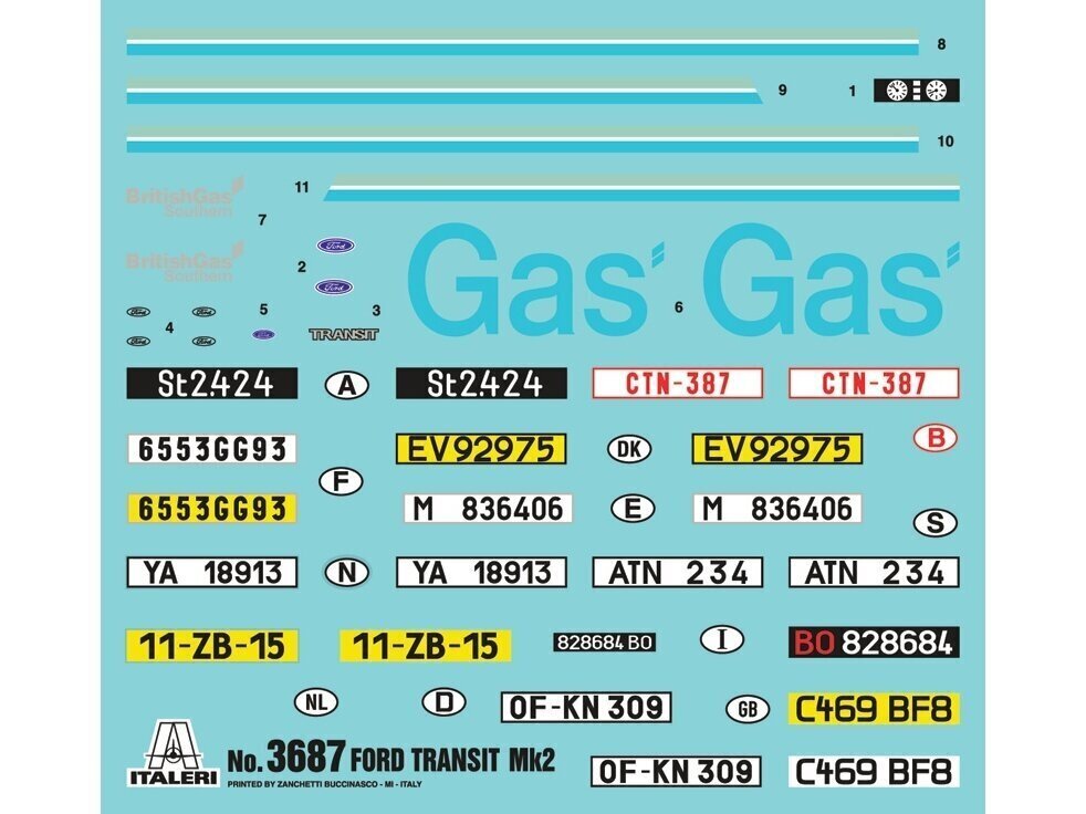 Plastikinis surenkamas modelis Italeri Ford Transit Mk.2, 1/24, 3687 цена и информация | Konstruktoriai ir kaladėlės | pigu.lt