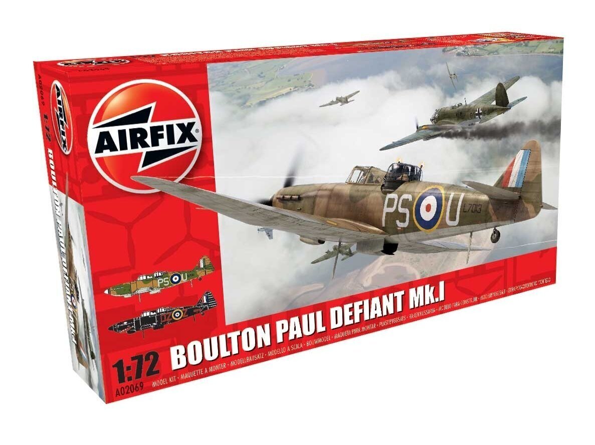 Plastikinis surenkamas modelis Airfix Boulton Paul Defiant Mk.I, 1/72, A02069 kaina ir informacija | Konstruktoriai ir kaladėlės | pigu.lt