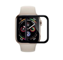 Защитное стекло 3D Full Glue для Apple Watch, чёрное цена и информация | Аксессуары для смарт-часов и браслетов | pigu.lt