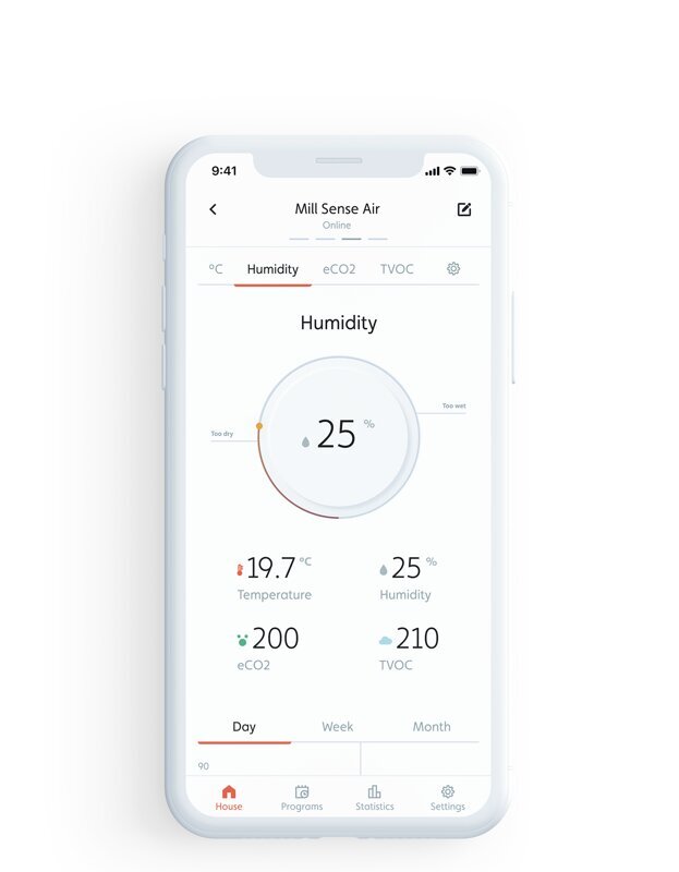 Temperatūros ir drėgmės matuoklis Mill Sense Senseair kaina ir informacija | Meteorologinės stotelės, termometrai | pigu.lt