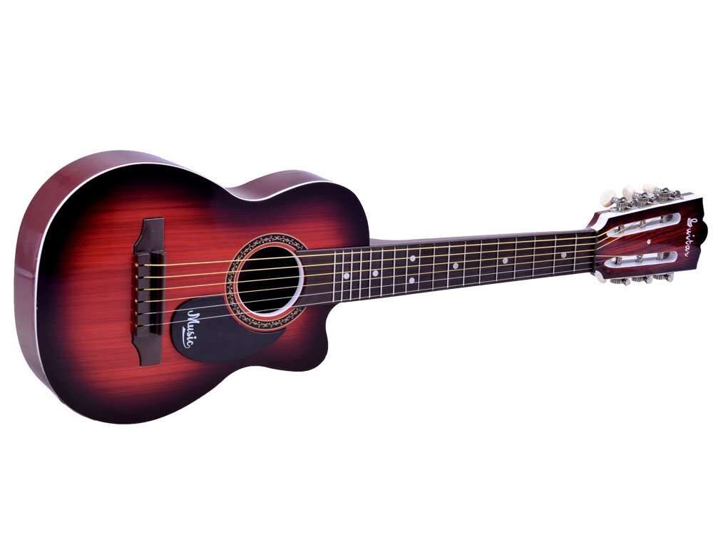 6 stygų vaikiška gitara, raudonmedžio spalva цена и информация | Lavinamieji žaislai | pigu.lt