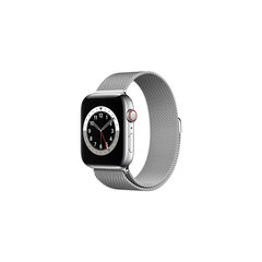 Apple Watch Series 6 44mm GPS + Cellular, Stainless Steel Silver kaina ir informacija | Išmanieji laikrodžiai (smartwatch) | pigu.lt