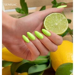 Стойкий гибридный гель лак для ногтей SEMILAC 564 Hybrid Neon Lime, 7 мл цена и информация | Лаки, укрепители для ногтей | pigu.lt