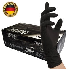 Перчатки из нитратного латекса Black Scorpion, размер S, 100 шт. цена и информация | Первая помощь | pigu.lt