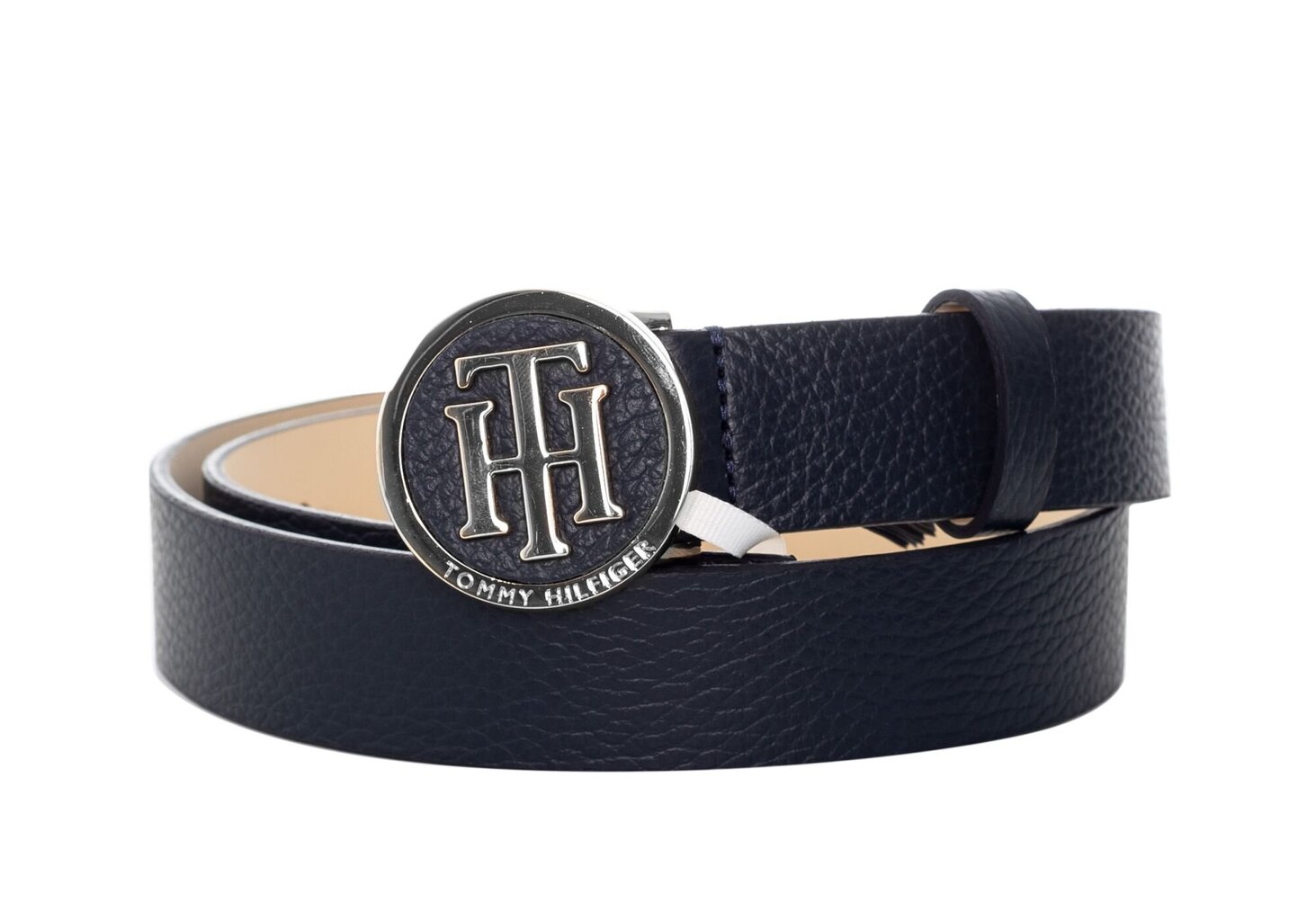 Moteriškas diržas Tommy Hilfiger TH ROUND BUCKLED BELT 3.0, juodas AW0AW05366 002 25144 kaina ir informacija | Moteriški diržai | pigu.lt