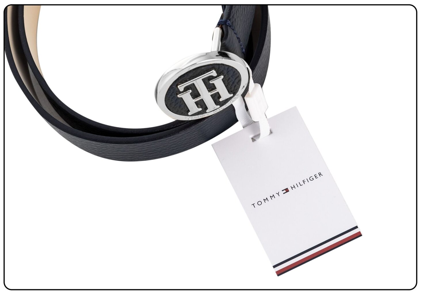 Moteriškas diržas Tommy Hilfiger TH ROUND BUCKLED BELT 3.0, juodas AW0AW05366 002 25144 kaina ir informacija | Moteriški diržai | pigu.lt