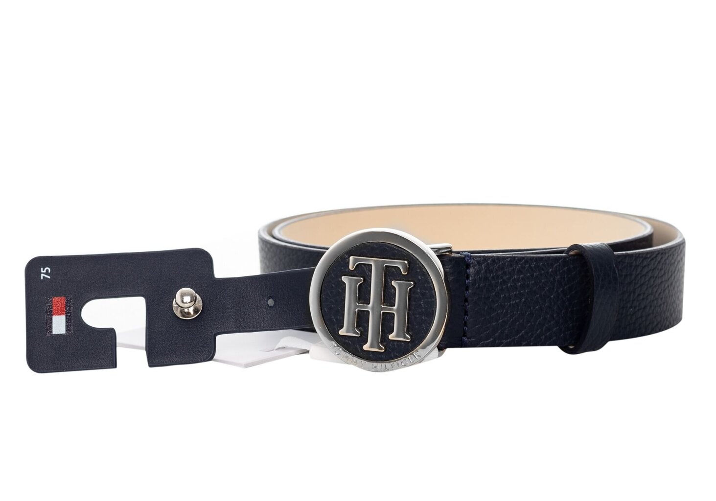 Moteriškas diržas Tommy Hilfiger TH ROUND BUCKLED BELT 3.0, juodas AW0AW05366 002 25144 kaina ir informacija | Moteriški diržai | pigu.lt