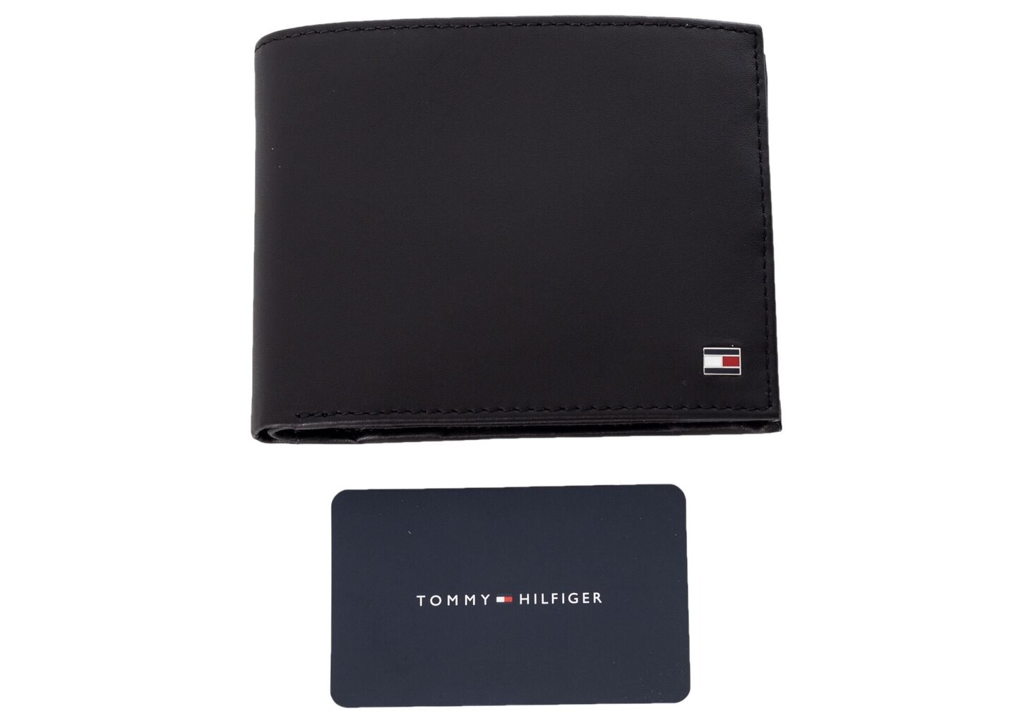 Vyriška piniginė Tommy Hilfiger ETON CC FLAP AND COIN POCKET JUODA AM0AM00652 002 35708 цена и информация | Vyriškos piniginės, kortelių dėklai | pigu.lt