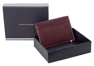 Vyriška piniginė Tommy Hilfiger POLISHED LEATHER VERTICAL CC HOL RUDA AM0AM06302 GBT 37606 kaina ir informacija | Vyriškos piniginės, kortelių dėklai | pigu.lt