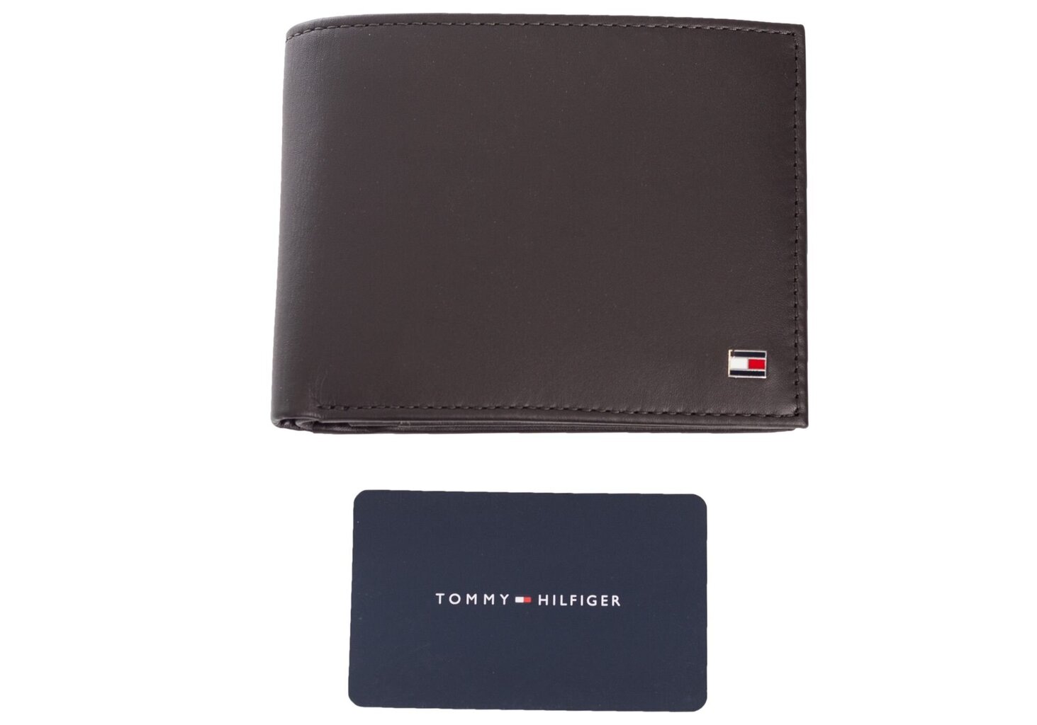 Vyriška piniginė Tommy Hilfiger ETON CC FLAP AND COIN POCKET RUDA AM0AM00652 041 35707 kaina ir informacija | Vyriškos piniginės, kortelių dėklai | pigu.lt