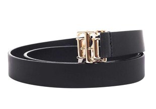 Moteriškas diržas Tommy Hilfiger LOGO BELT 2.5 cm, juodas AW0AW08554 CJM 20758 kaina ir informacija | Moteriški diržai | pigu.lt