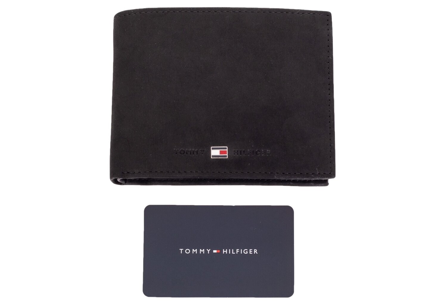 Vyriška piniginė Tommy Hilfiger JOHNSON CC FLAP AND COIN POCKET BLACK AM0AM00660 002 35703 kaina ir informacija | Vyriškos piniginės, kortelių dėklai | pigu.lt