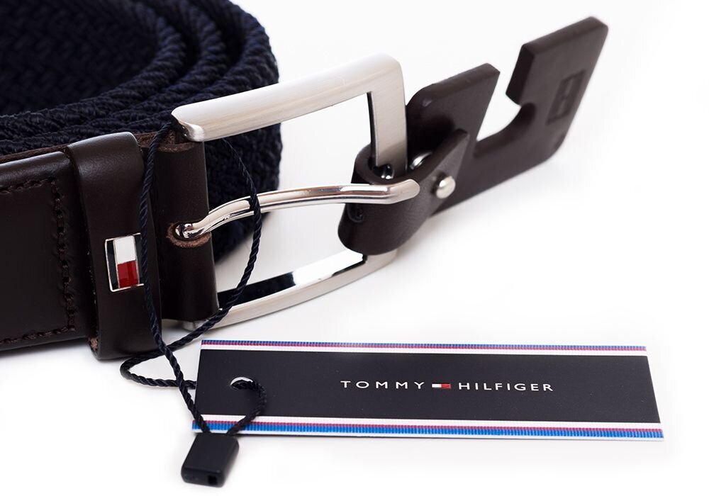 Moteriškas diržas Tommy Hilfiger NEW ADAN 3.5 cm, mėlynas AM0AM02801 422 23469 kaina ir informacija | Vyriški diržai | pigu.lt