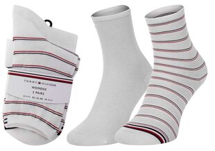 Носки Tommy Hilfiger, 2 пары, белые, 100002817 001 25766 цена и информация | Женские носки | pigu.lt