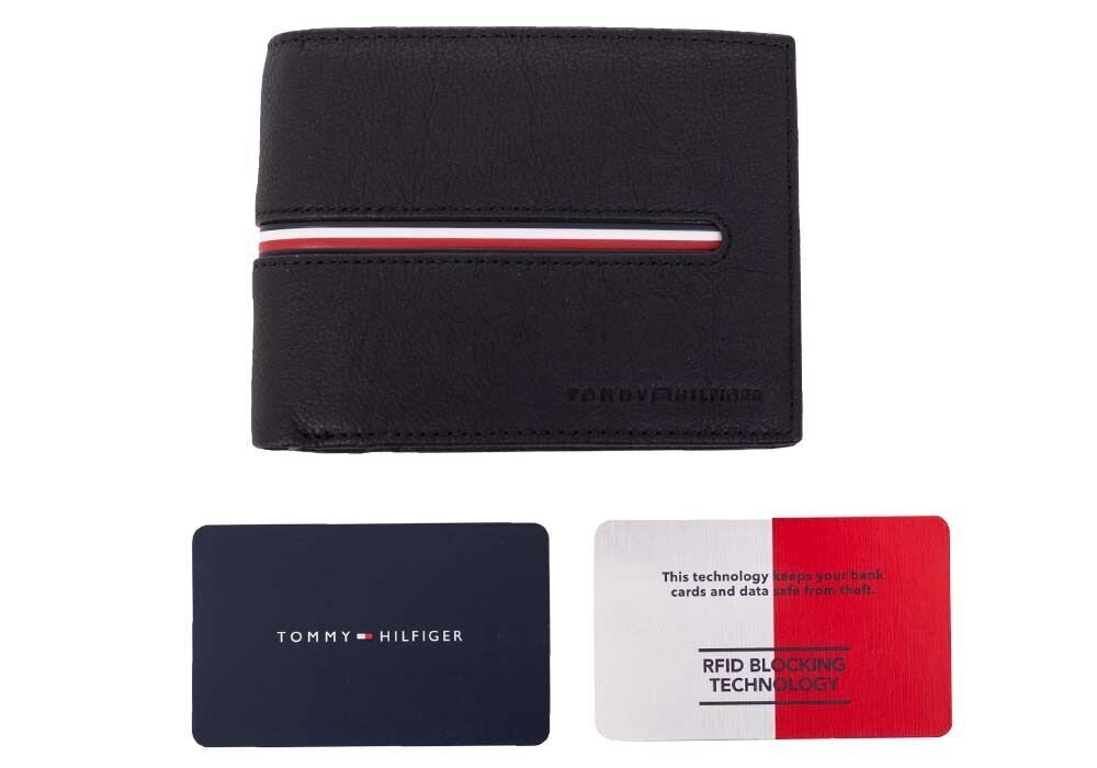 Vyriška piniginė TOMMY HILFIGER TH DOWNTOWN CC AND COIN, juoda AM0AM07294 BDS цена и информация | Vyriškos piniginės, kortelių dėklai | pigu.lt