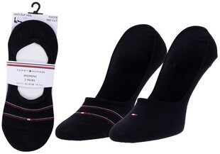 Tommy Hilfiger Footie Moteriškos kojinės, 2 poros, juodos 100002819 004 27312 39-42 kaina ir informacija | Moteriškos kojinės | pigu.lt