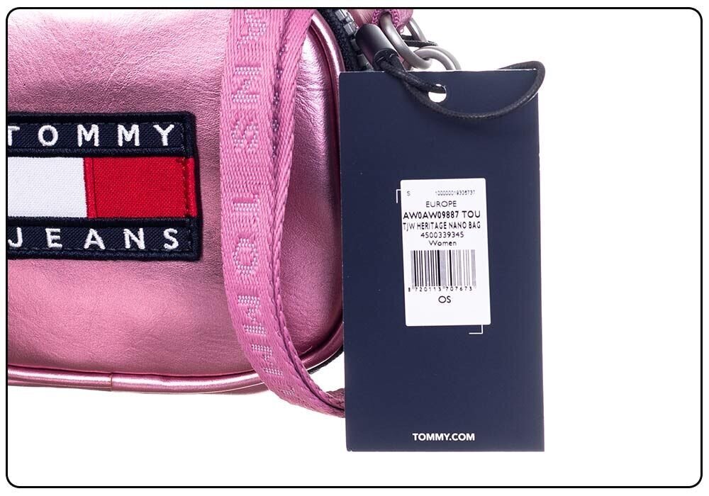 Moteriška rankinė Tommy Hilfiger MINI TJW HERITAGE NANO BAG ROŽINĖ AW0AW09887 TOU 37806 kaina ir informacija | Moteriškos rankinės | pigu.lt