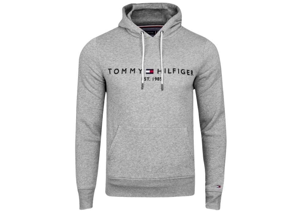 Vyriškas džemperis Tommy Hilfiger CORE TOMMY LOGO HOODY, pilkas MW0MW10752 501 28236 цена и информация | Vyriški marškinėliai | pigu.lt